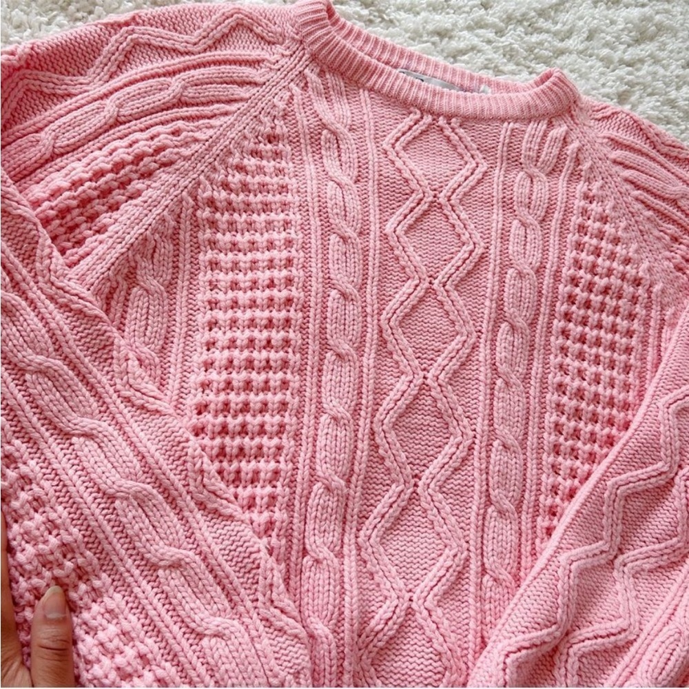 ❌SOLD Vintage 90s dollcore cable knit oversized ribbed french parisian jumper - Picture 7 of 8